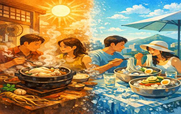 끓는 육수 vs. 차가운 면: 서울 사람들이 말복에 어떻게 식사하는지