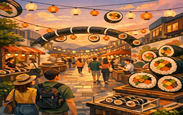 밈에서 현실로: 김천, 250m 길이의 ‘김밥 거리’ 조성
