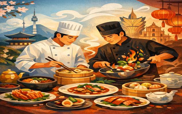 서울과 마카오의 만남: 미슐랭 스타를 받은 두 곳의 주방, 광둥 퓨전 요리를 만끽하는 밤