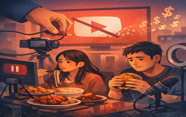 먹방 열풍의 종말? 유튜브의 단속으로 한국 크리에이터들 동요